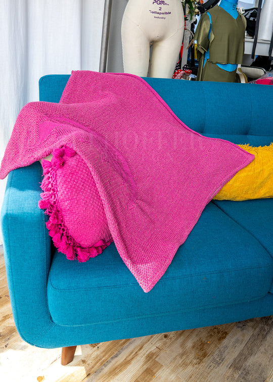 Remnant Raw Blanket - Fae of Night & Stars Robe Knit Panel - Pretty Pink