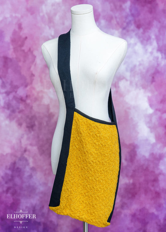 Knit Cross-Body Satchel - Renegade Dandelion Yellow