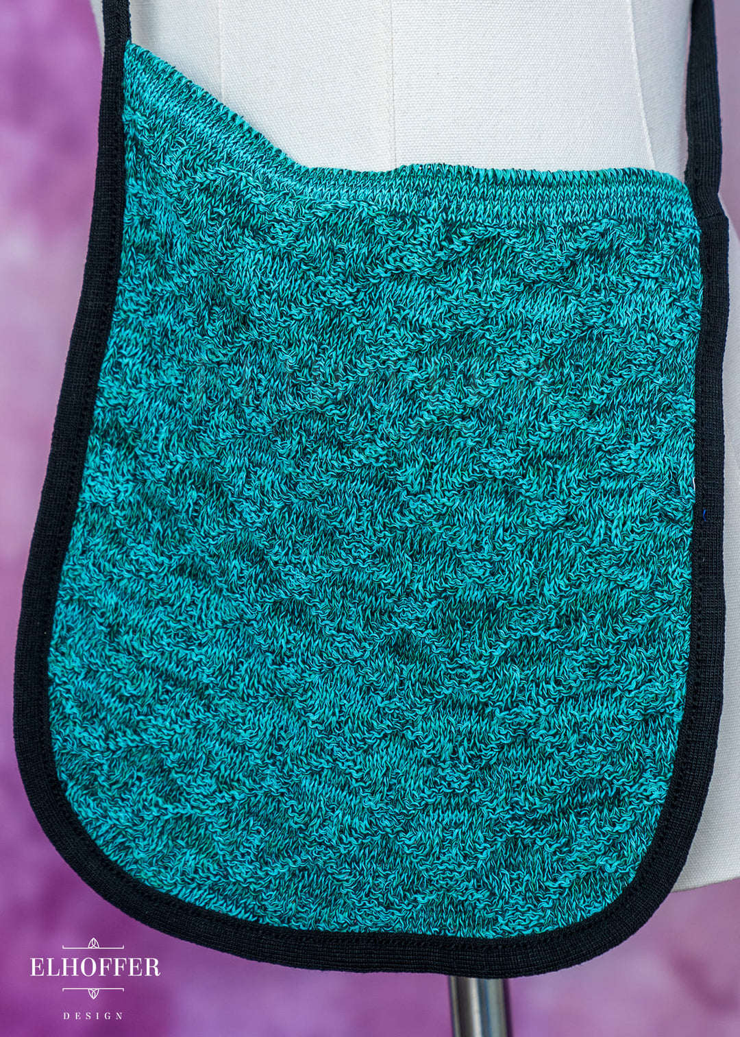 Knit Cross-Body Pouchette - Green Dragon