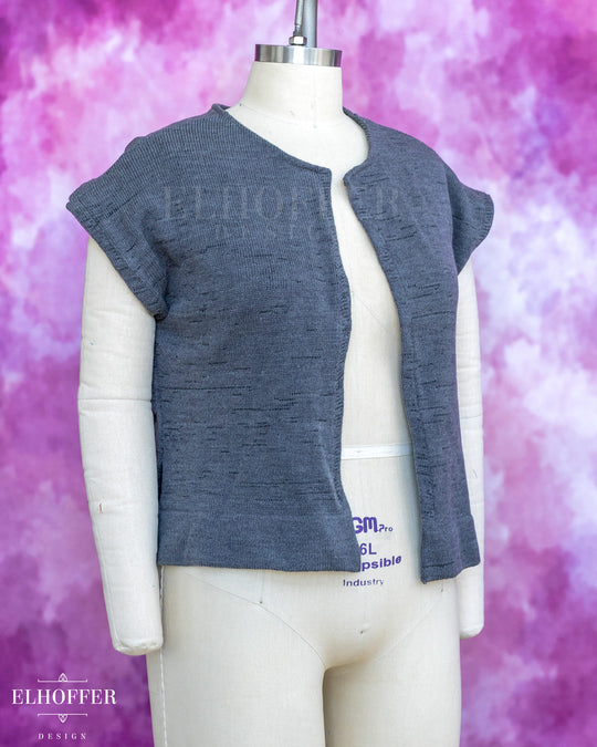 Handmade Scavenger Grey Vest - Open Front - Fits M - 2XL