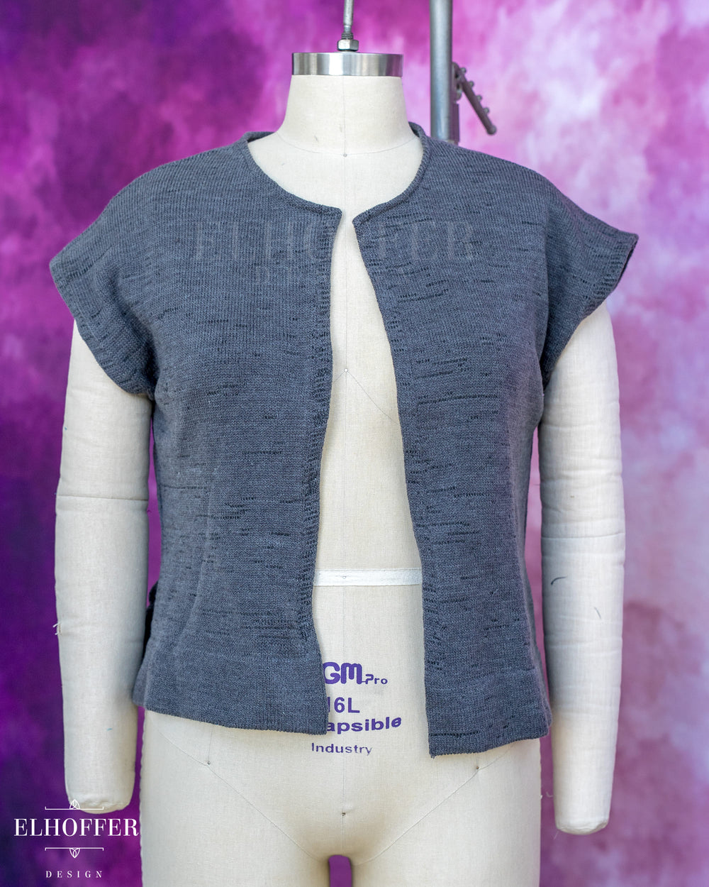 Handmade Scavenger Grey Vest - Open Front - Fits M - 2XL