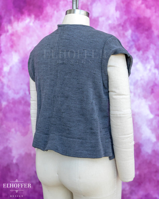 Handmade Scavenger Grey Vest - Open Front - Fits M - 2XL