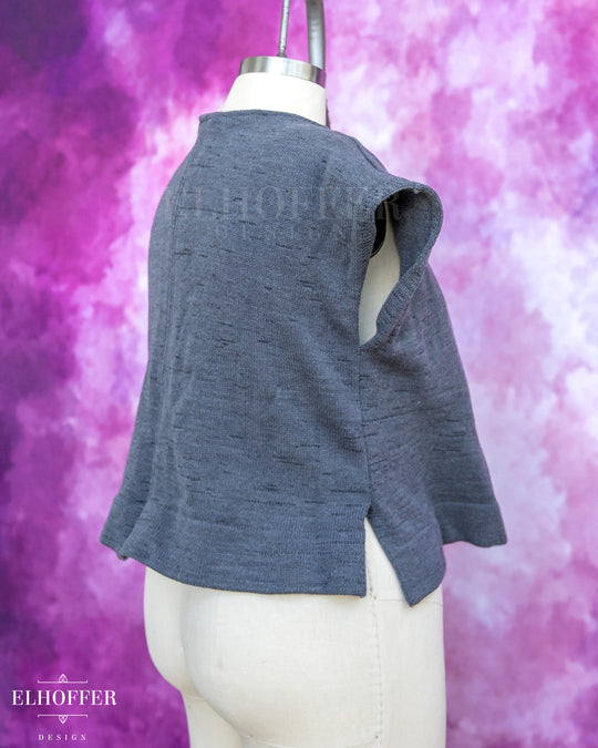 Handmade Scavenger Grey Vest - Open Front - Fits M - 2XL