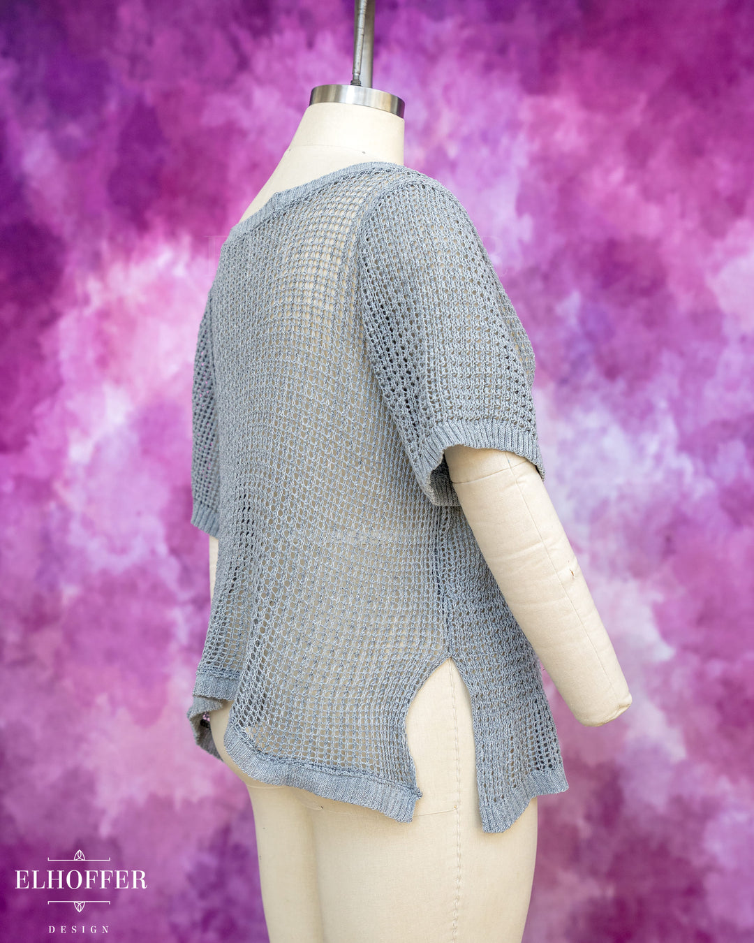 Handmade Chainmail Tunic Top - Light Grey Knit