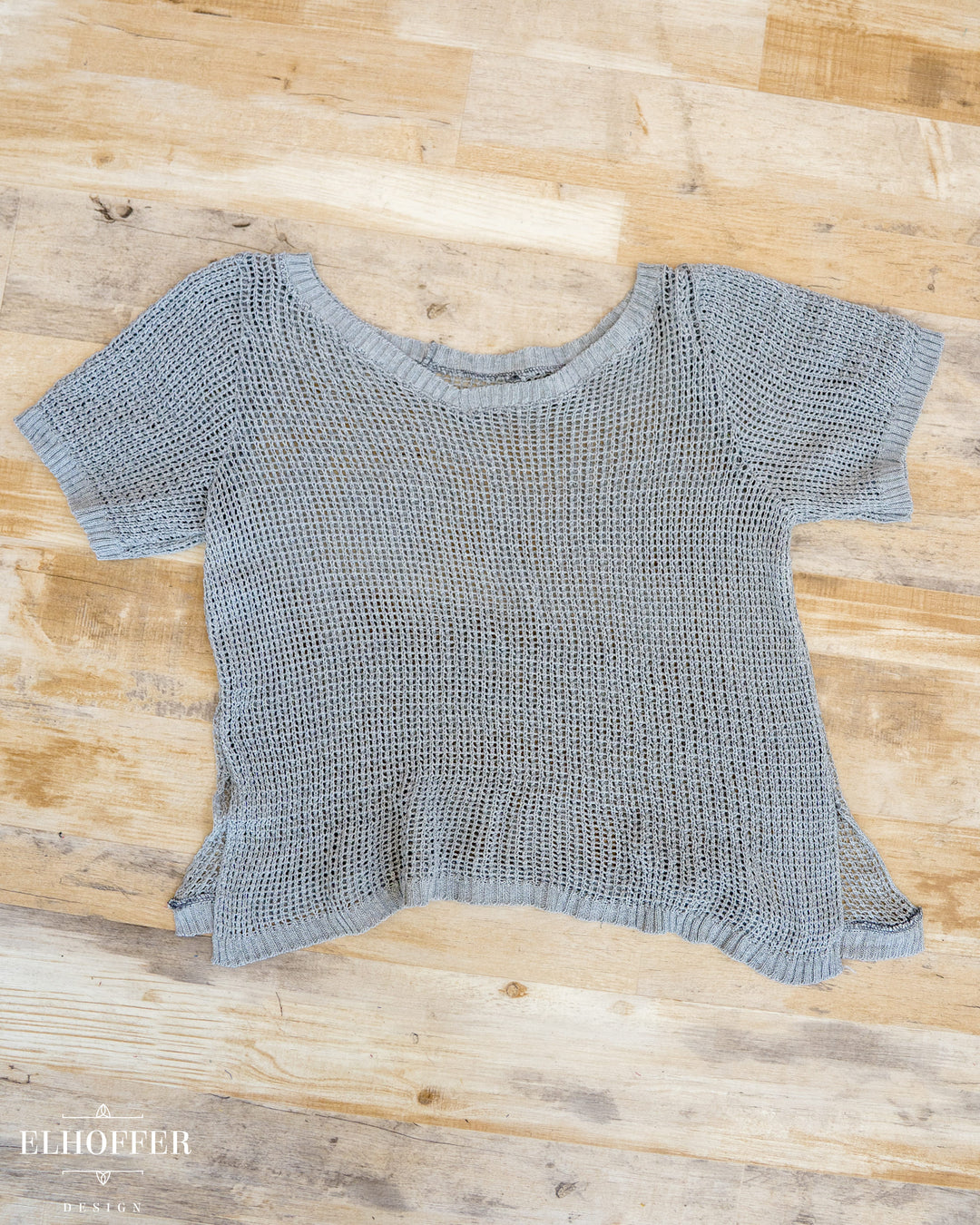 Handmade Chainmail Tunic Top - Light Grey Knit