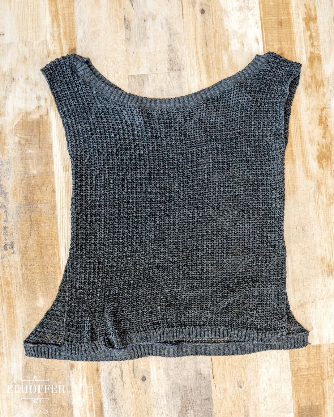 Handmade Chainmail Tunic Top - Charcoal Knit