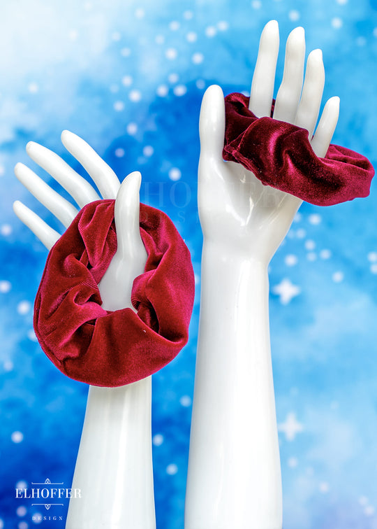 Crimson Velvet Scrunchie
