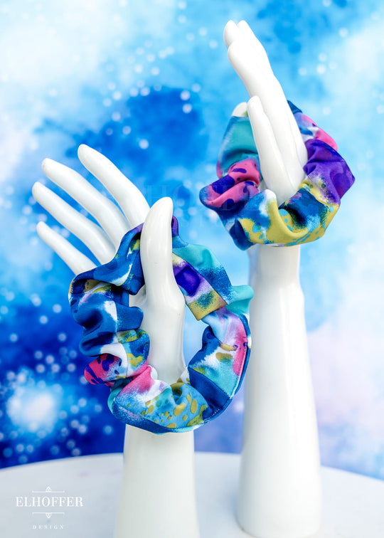 Floral Paint Splatter Scrunchie