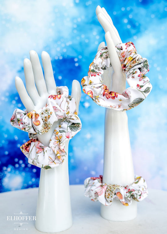 Delicate Floral Scrunchie