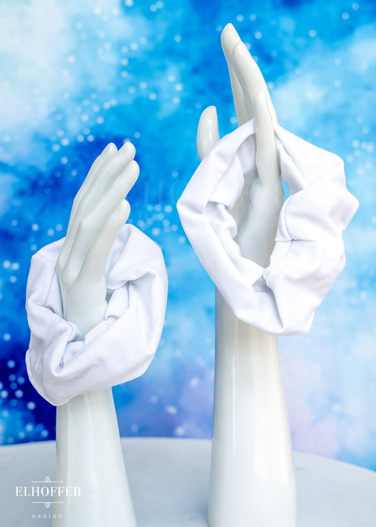 White Spandex Scrunchie