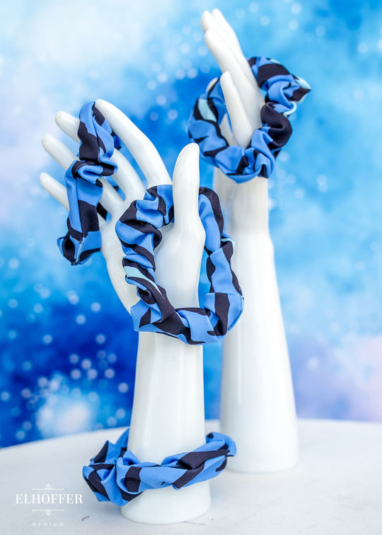 Baby Blue Tiger Narrow Scrunchie