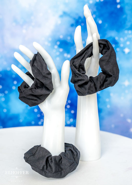 Black Rayon Scrunchie