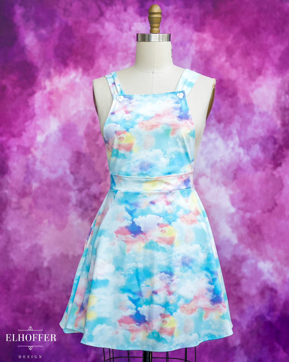 Essential Dorothy Pinafore - Pastel Rainbow Clouds