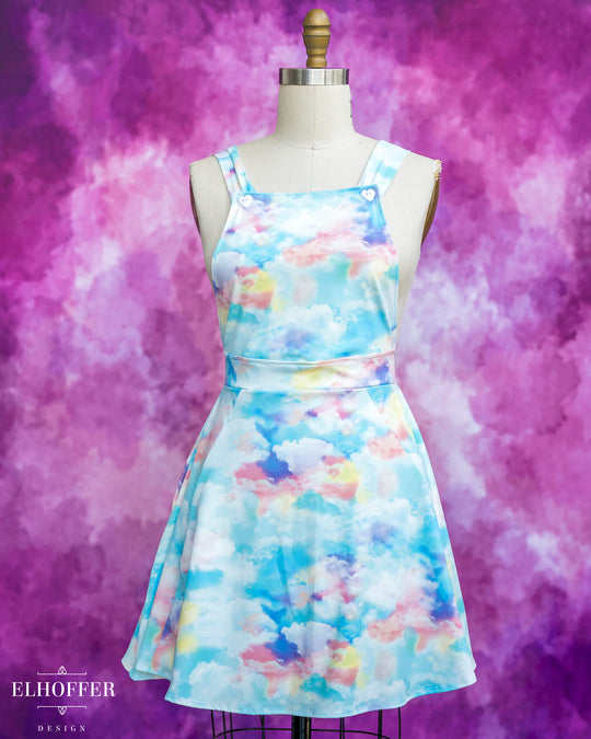 Essential Dorothy Pinafore - Pastel Rainbow Clouds