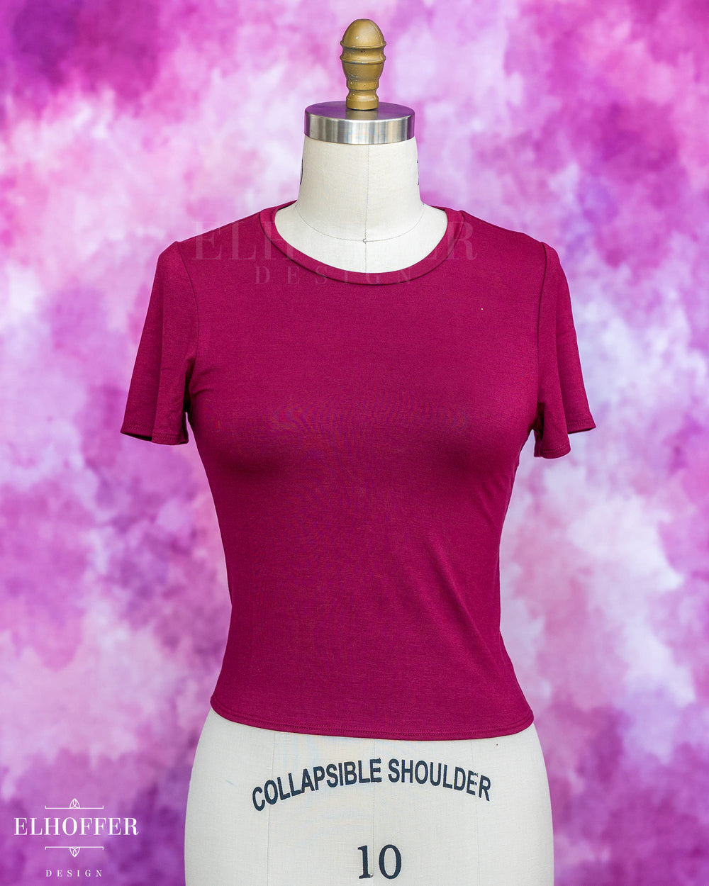 Essential Cozy Cancer Tee - Berry Burgundy