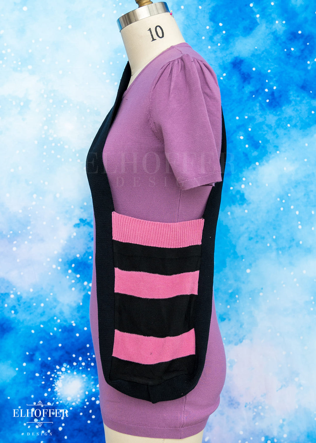 Knit Cross-Body Satchel - Emo Valentine Stripes