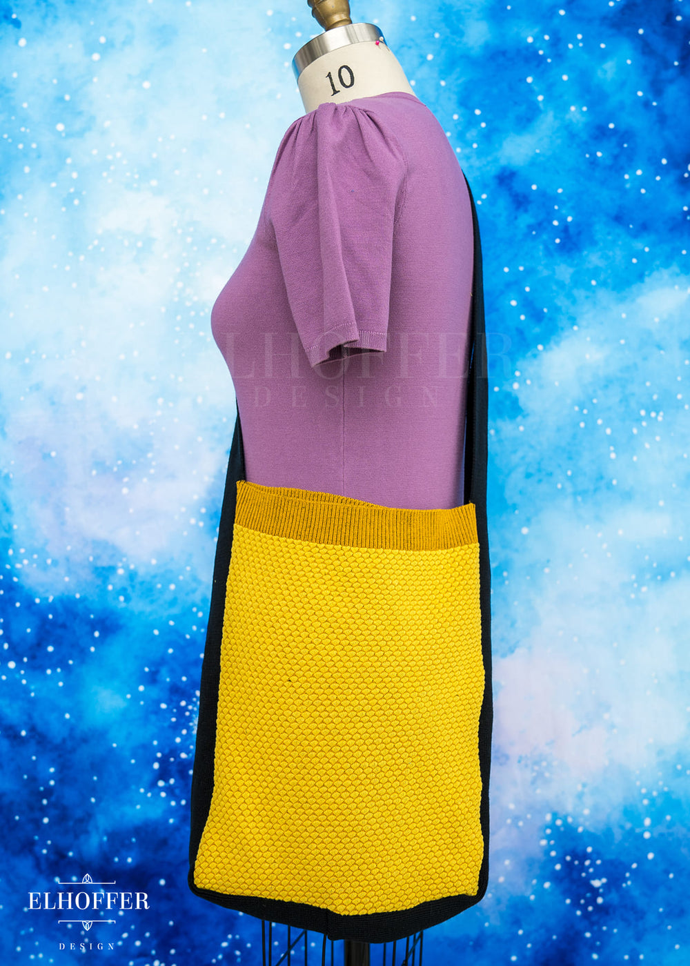 Knit Cross-Body Satchel - Honey Gold Polly Knit