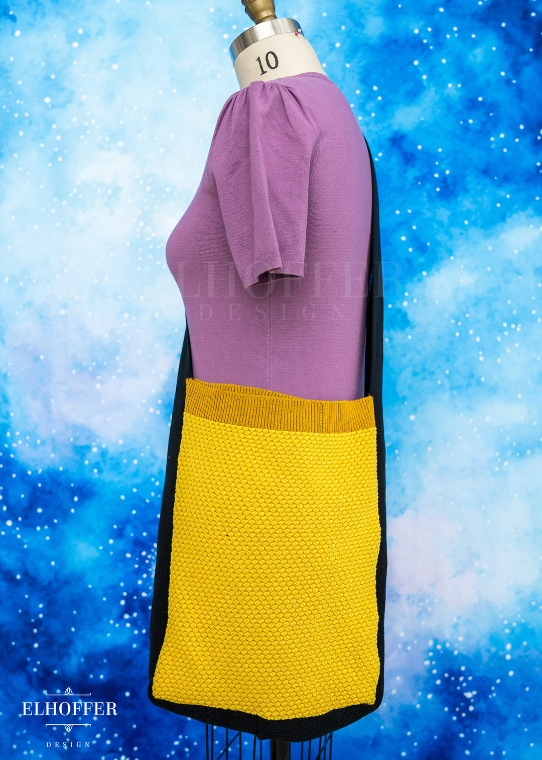 Knit Cross-Body Satchel - Honey Gold Polly Knit