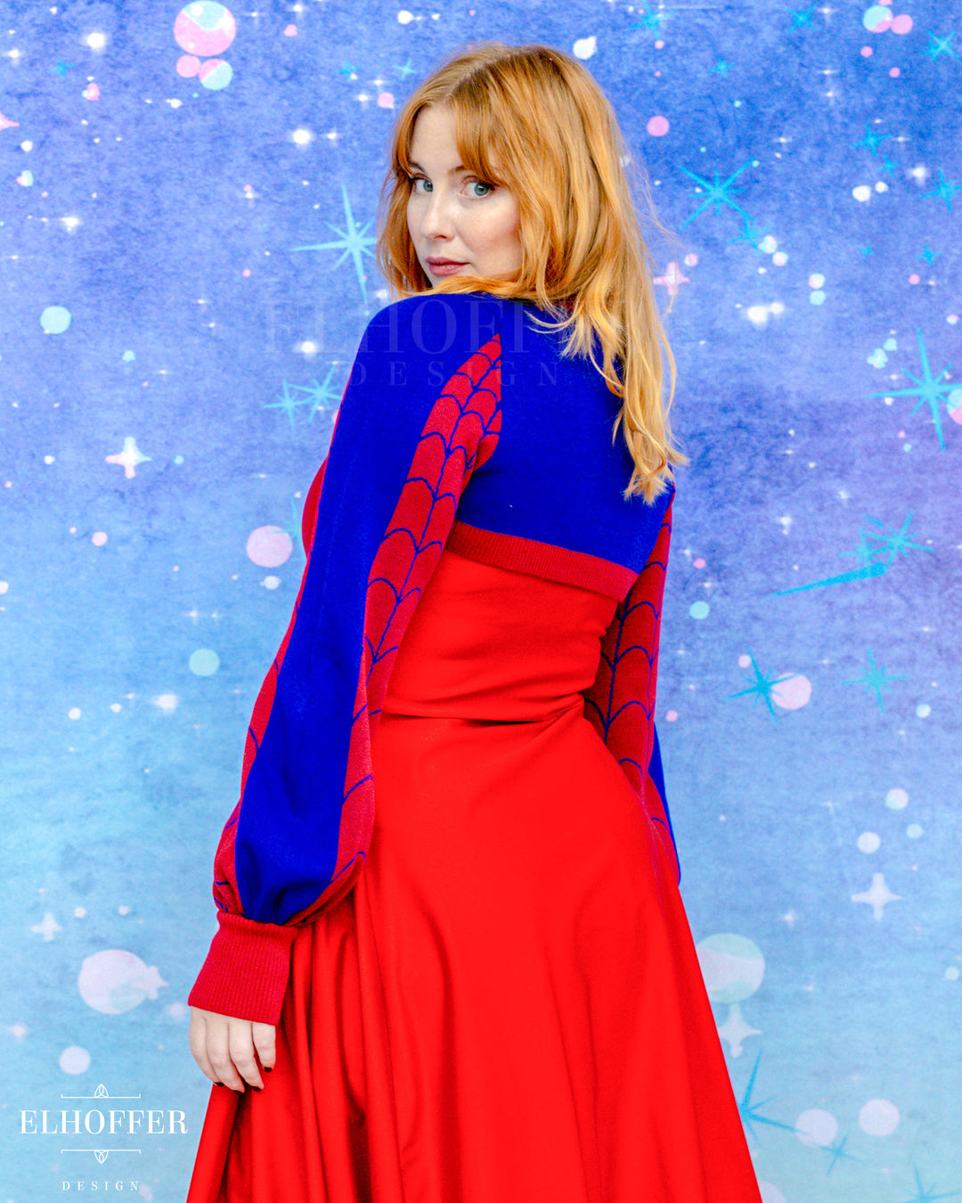 Spiderweb Capricorn Crew Crop - Classic Blue