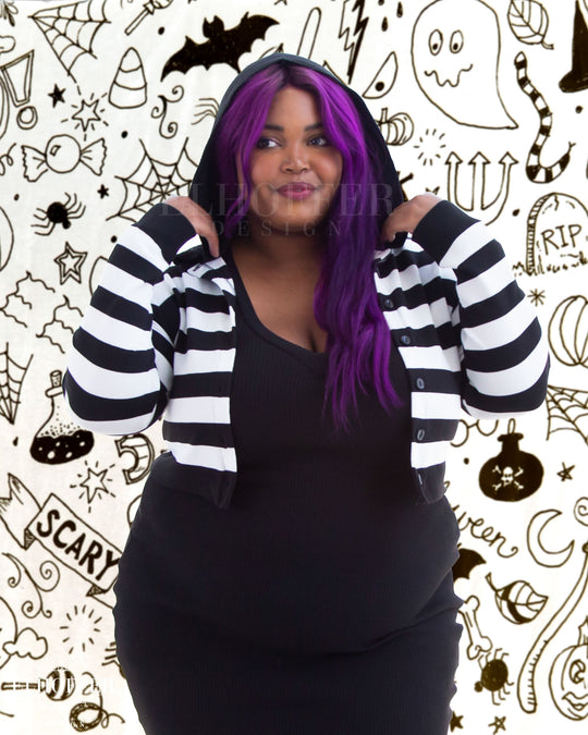 Creepy & Kooky Hooded Cardi