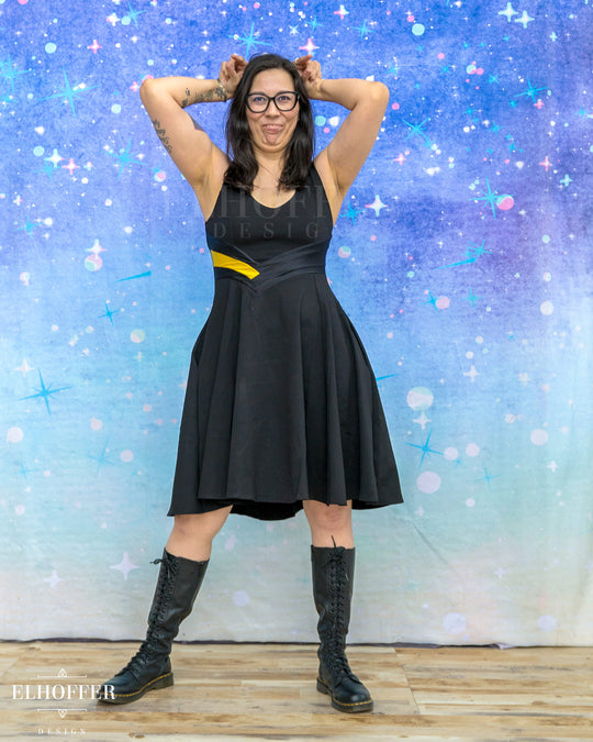 Marvelous Mischief Dress - Storm Black