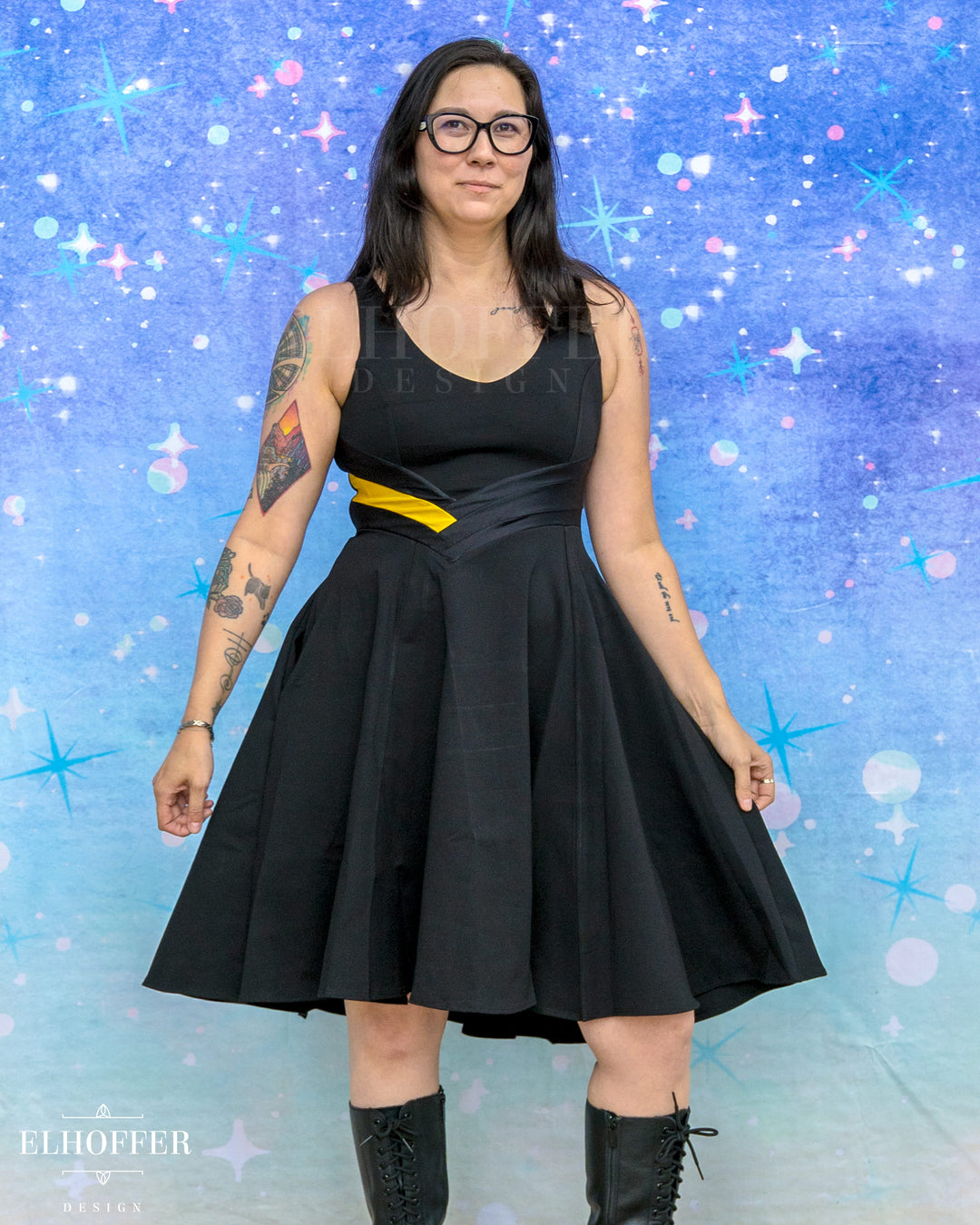 Marvelous Mischief Dress - Storm Black