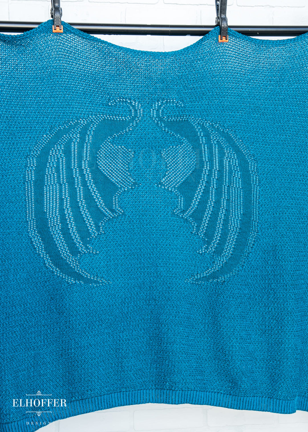 Remnant Raw Blanket - Fae of Night & Stars Robe Knit Panel - Khaleesi Teal Test Knits