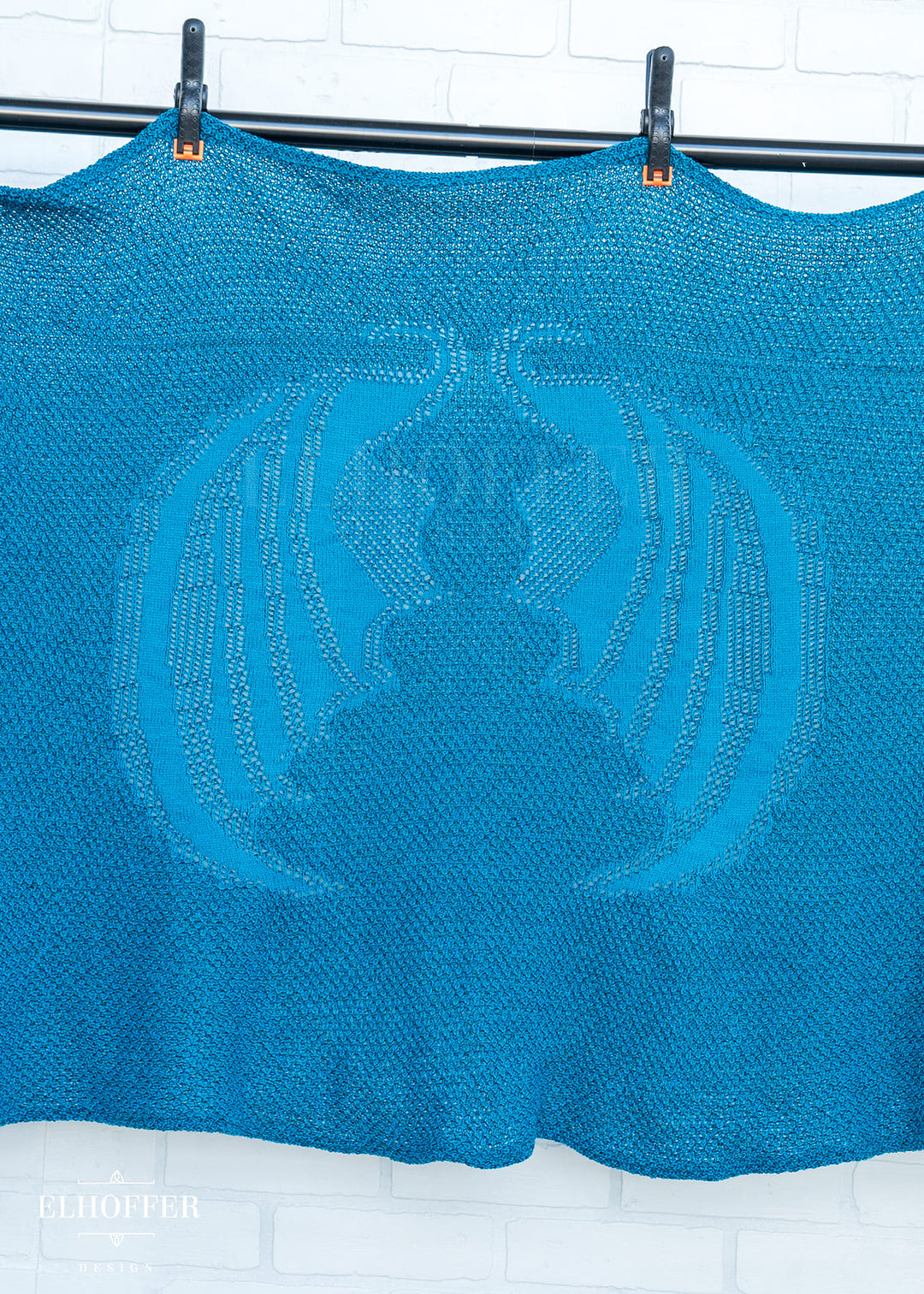 Remnant Raw Blanket - Fae of Night & Stars Robe Knit Panel - Khaleesi Teal Test Knits