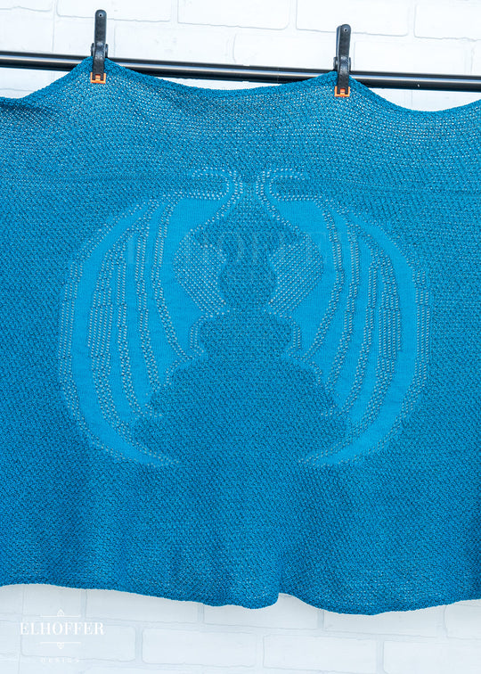 Remnant Raw Blanket - Fae of Night & Stars Robe Knit Panel - Khaleesi Teal Test Knits