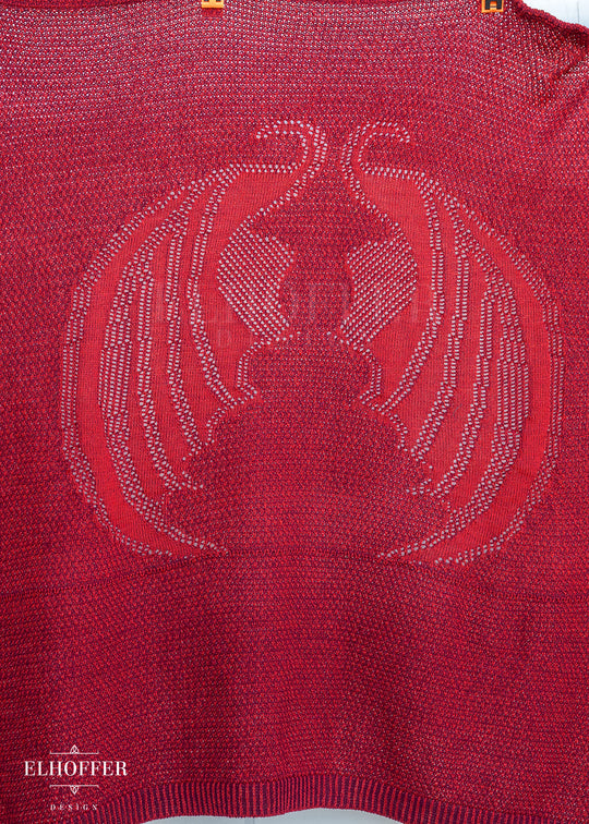 Remnant Raw Blanket - Fae of Night & Stars Robe Knit Panel - Vamp Red