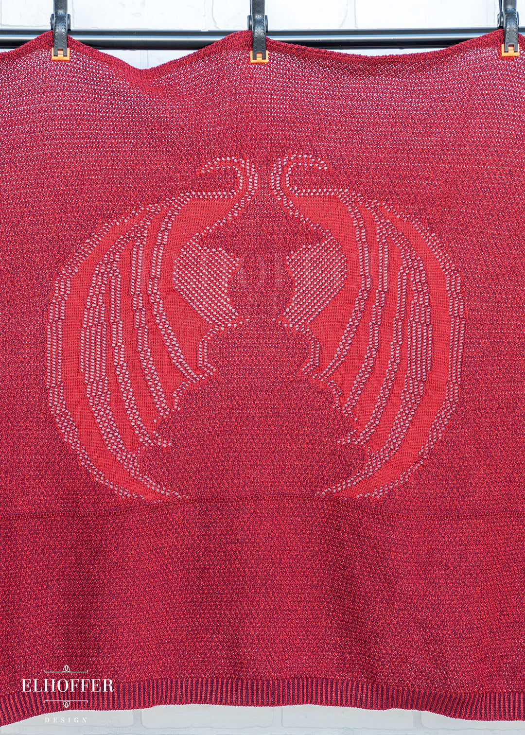 Remnant Raw Blanket - Fae of Night & Stars Robe Knit Panel - Vamp Red