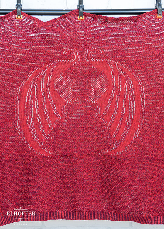 Remnant Raw Blanket - Fae of Night & Stars Robe Knit Panel - Vamp Red