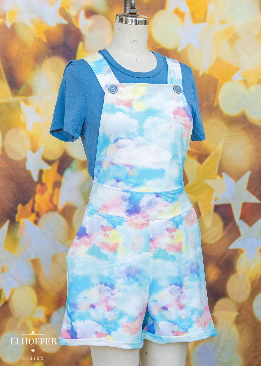 Essential Taurus Overalls - Rainbow Pastel Clouds
