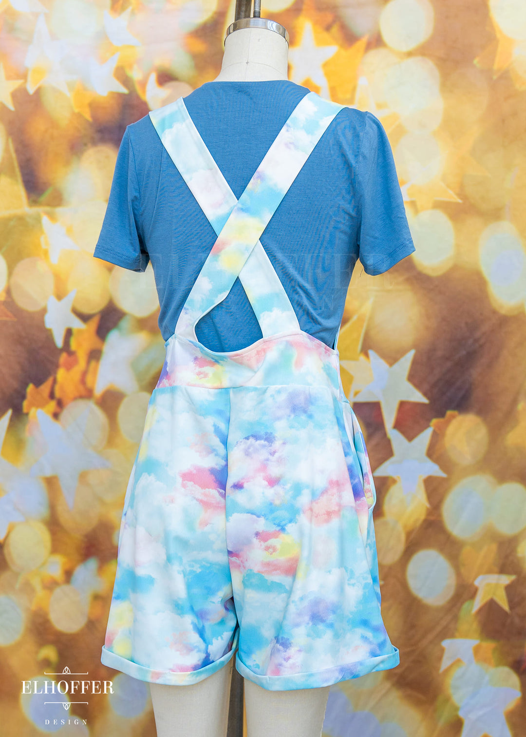 Essential Taurus Overalls - Rainbow Pastel Clouds