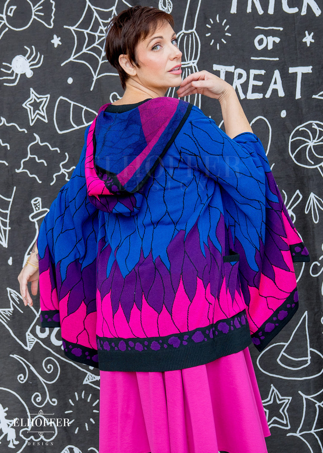 Essential Bi-Butterfly Cape Sleeve Longline Cardigan