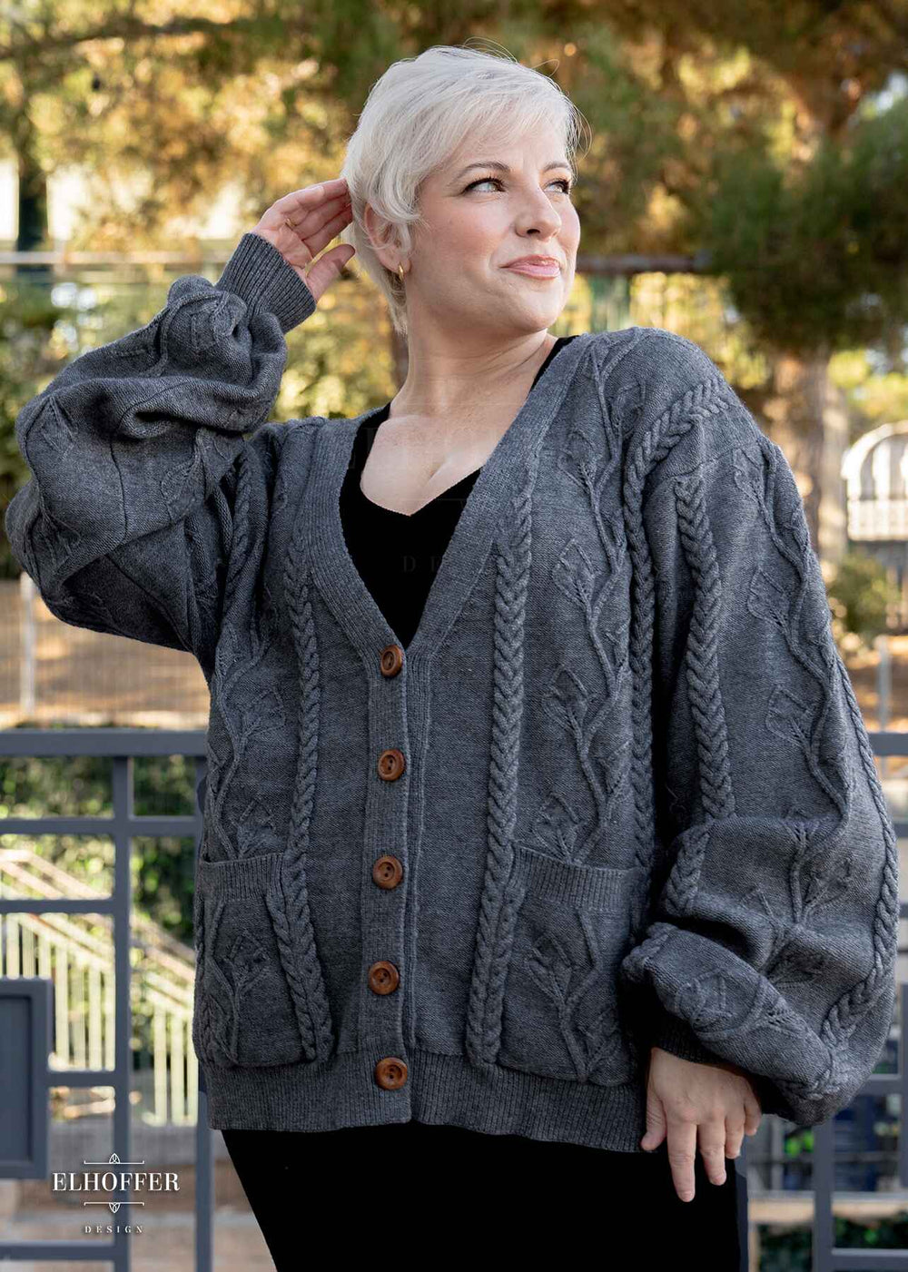 PREORDER - Elevensies Oversize Cardi - Misty Mountain Grey