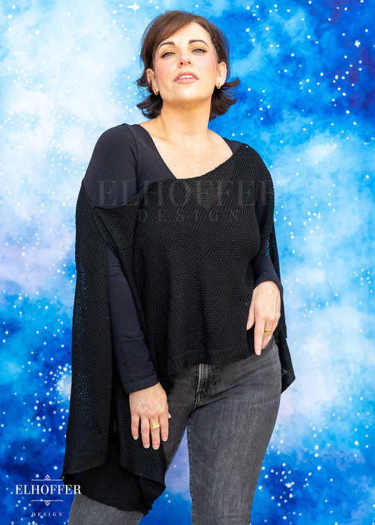 Essential Handmade Goddess Top - Dragonwing Shadow Black