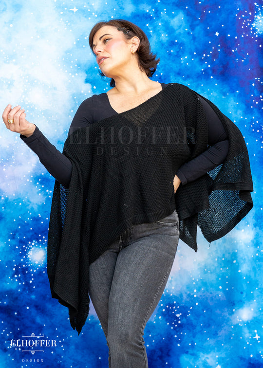 Essential Handmade Goddess Top - Dragonwing Shadow Black