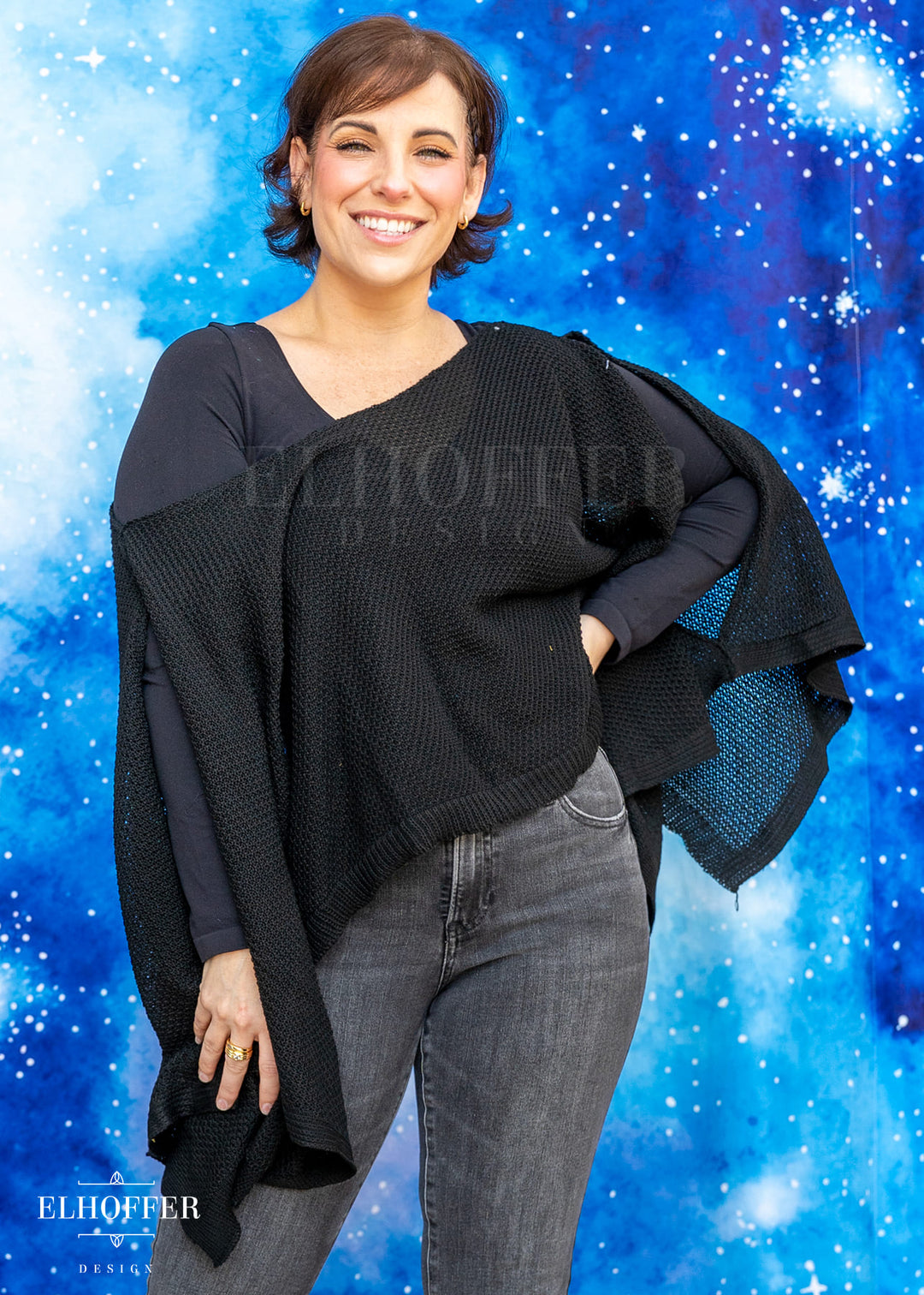 Essential Handmade Goddess Top - Dragonwing Shadow Black