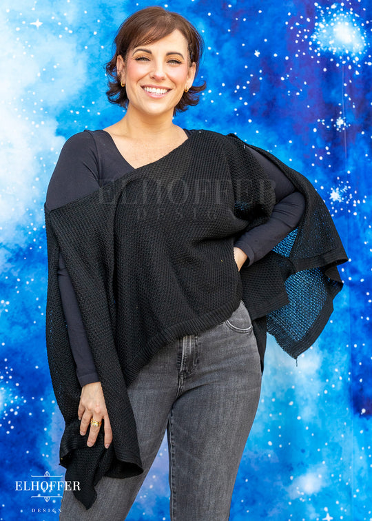 Essential Handmade Goddess Top - Dragonwing Shadow Black