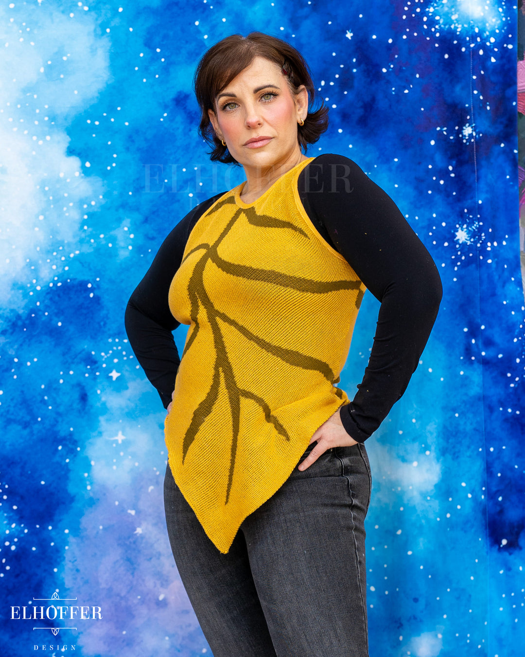 PREORDER - Essential Tink Leaf Top - Iris Gold