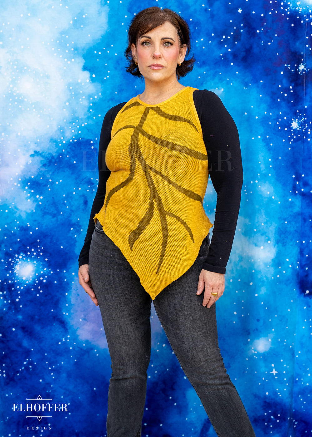 PREORDER - Essential Tink Leaf Top - Iris Gold