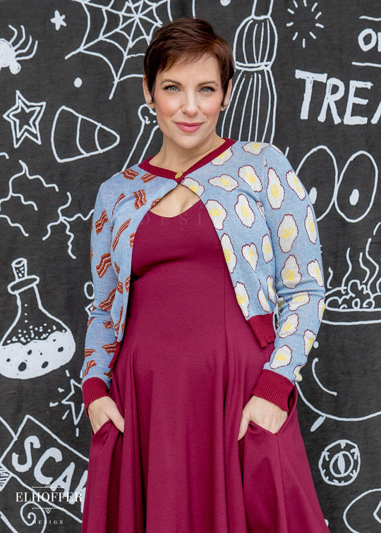 Bacon & Eggs Cropped Cardigan