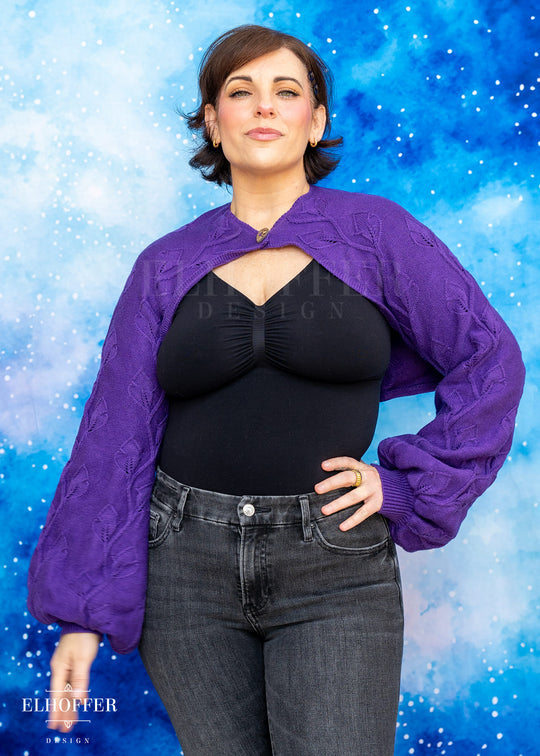 PREORDER - Elevensies Rosie Shrug - Moonrise Purple