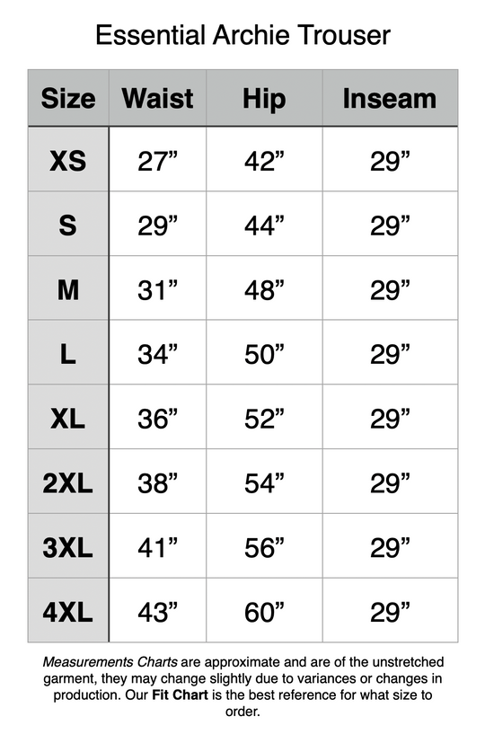 Retired Essential Archie Trouser - Black Bottoms