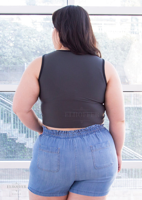 Essential Buffy Crop Top - Elven Grey