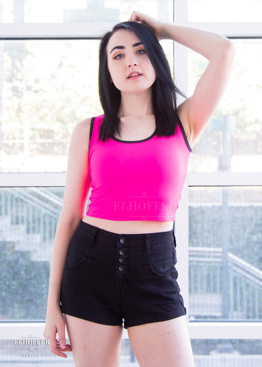 Essential Buffy Crop Top - Hot Pink