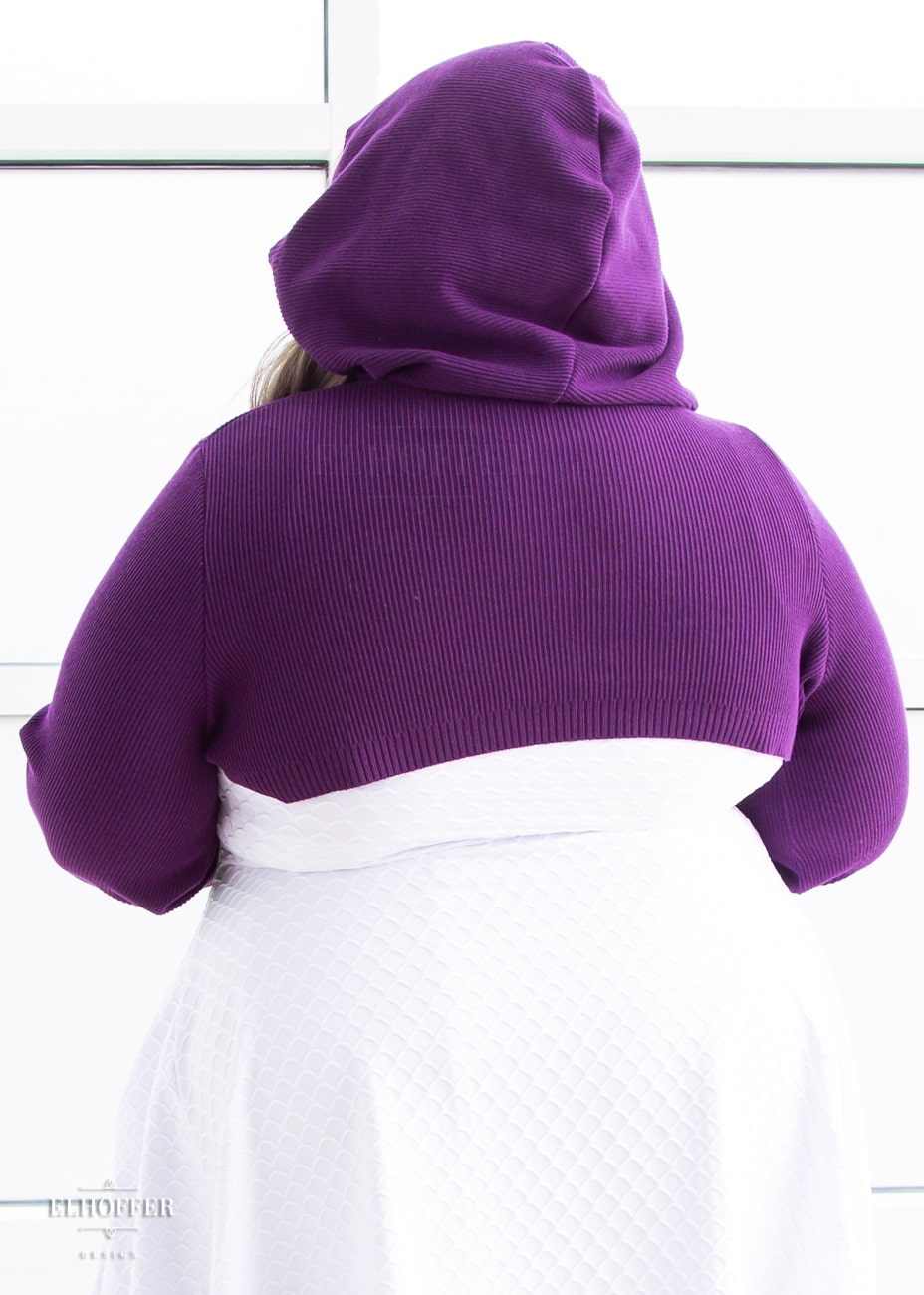 Retired Essential Capricorn Crop Hoodie - Sinister Purple Top