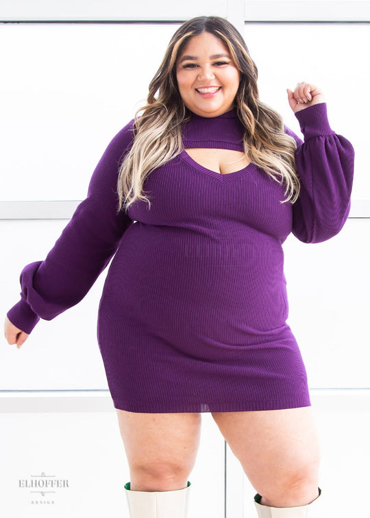 Retired Essential Capricorn Crop Hoodie - Sinister Purple Top