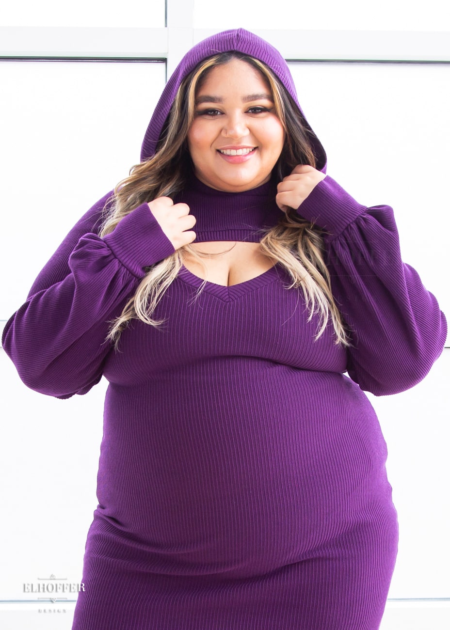 Retired Essential Capricorn Crop Hoodie - Sinister Purple Top